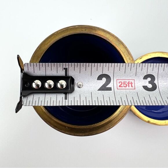 Antique Chinese Hand Carved Cinnabar Canister Jar Box Black and Red Blue Inside - Picture 14 of 14